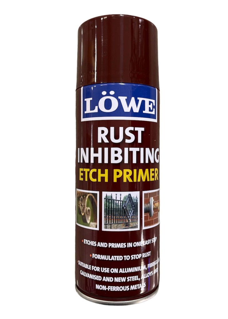 Lowe Rust Inhibiting Etch Primer 400ml Spray Red