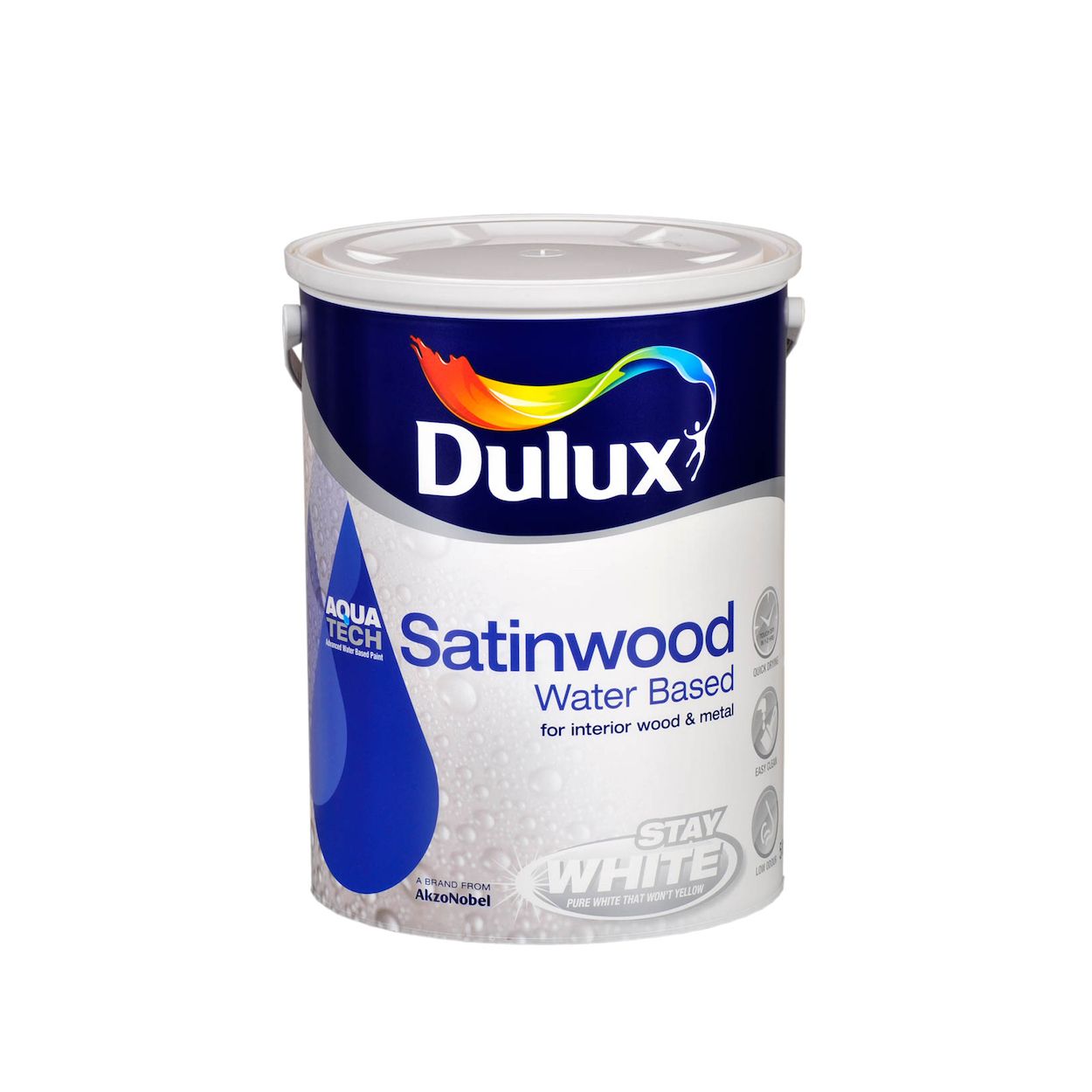 Dulux Stay White Satinwood Pure Brilliant White 5l (Water Based)